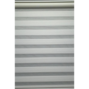 Beyaz Dar Piliseli Zebra Perde 210x240 cm