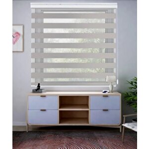 Ithal Gri Düz Zebra Stor Perde 140x180 cm