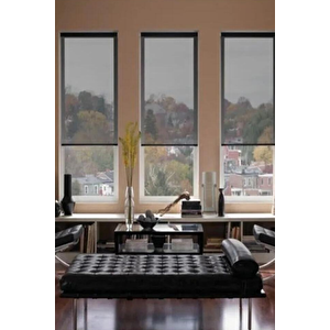 Antrasit Sun Screen Stor Perde 1. Kalite Sun Screen Perde 160x290 cm