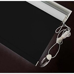 Siyah Mat Stor Perde Etek Dilimsiz Güneşlik Perde Güneşlik Stor Perde 150x250 cm