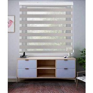 Ithal Gri Düz Zebra Stor Perde 100x240 cm