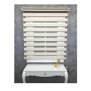 Ithal Krem Düz Zebra Stor Perde 150x220 cm