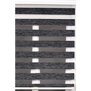 Antrasit Bambu Kumaş Zebra Stor Perde Etek Dilimsiz 1. Kalite 150x230 cm