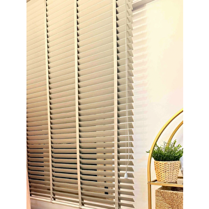 Açık Gri 50 Mm Ahşap Görünümlü Jaluzi 100x240 cm