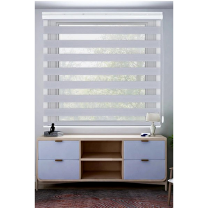 Gri Geniş Piliseli Zebra Perde 170x260 cm
