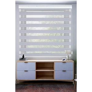 Gri Geniş Piliseli Zebra Perde 160x200 cm