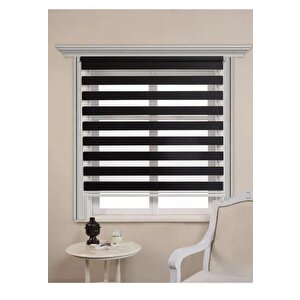 Ithal Siyah Düz Zebra Stor Perde 220x200 cm
