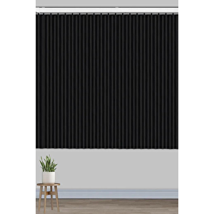 Siyah Kumaş Dikey Perde  Döndürülebilen Tam Açık Ya Da Tam Kapalı   Kumaş Dikey 180x200 cm