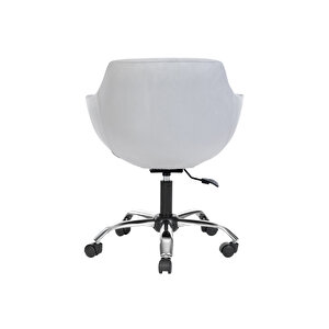 Krom Metal Ayaklı Ofis Çocuk Odası Çalışma Sandalyesi (ayarlanilabi̇li̇r) Monoko