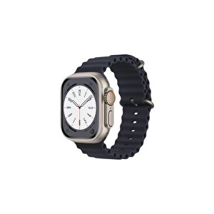 Apple Watch 38mm / 40mm / 41mm Uyumlu Akıllı Saat Kordonu Siyah