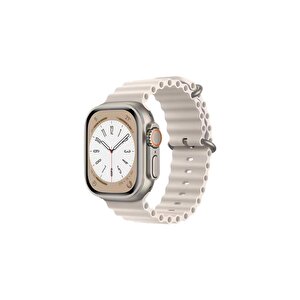 Apple Watch 38mm / 40mm / 41mm Uyumlu Akıllı Saat Kordonu Bej