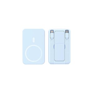 10.000 Mah Manyetik Powerbank Mavi Pb-47