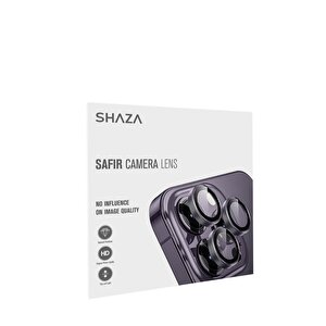 Iphone 15/15 Plus İle Uyumlu Darbeye Dayanıklı Mekanizmalı Safir Kamera Lens Koruyucu Mavi