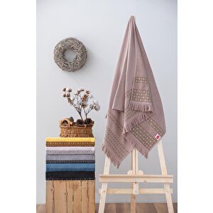 %100 Pamuk Twins Havlu 75x150 Bej
