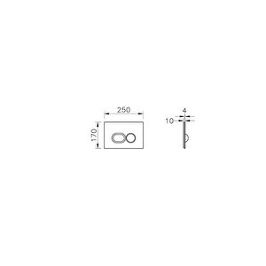 Vitra Liquid Kumanda Paneli Krom 740-2180 Beyaz