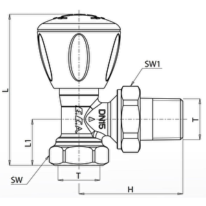 Eca 1/2'' Köşe Radyatör Vanası Valf 602120641
