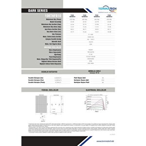 Tommatech 430wp 108tnfb M10 Topcon Dark Series Güneş Paneli