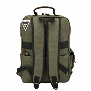 Ççs London 51565 Kanvas Laptop Sırt Çantası Haki