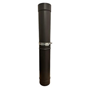 Ayarlanabi̇li̇r Soba Borusu / Boy: 45<->75 Cm / Çap: 13 Cm / Mat Si̇yah Emaye / Baba's Stove