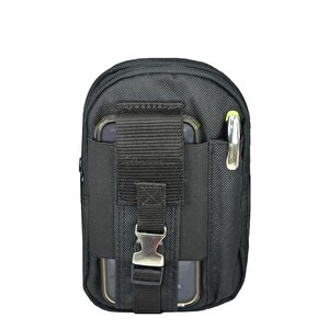 Taktikal Molle 610d Cordura Palaska Bel Çantası Siyah