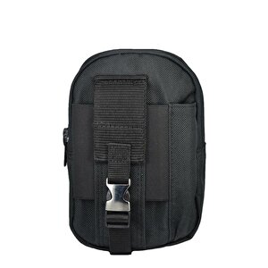 Taktikal Molle 610d Cordura Palaska Bel Çantası Siyah