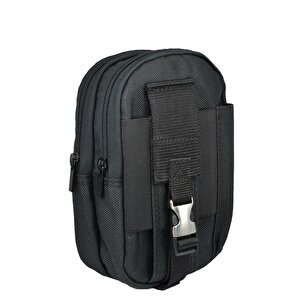 Taktikal Molle 610d Cordura Palaska Bel Çantası Siyah