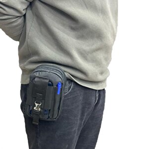 Taktikal Molle 610d Cordura Palaska Bel Çantası Siyah