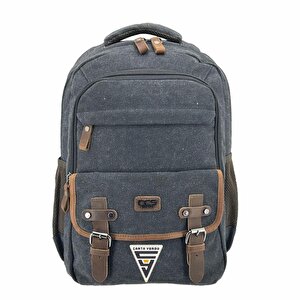 Ççs London 51567 Kanvas Laptop Bölmeli Sırt Çantası Siyah U