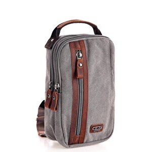 Ççs London 31468 Kanvas Çapraz Çanta Gri U