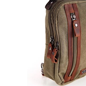 Ççs London 31468 Kanvas Çapraz Çanta Yeşil