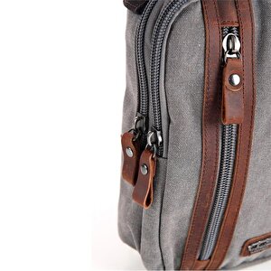 Ççs London 31468 Kanvas Çapraz Çanta Gri