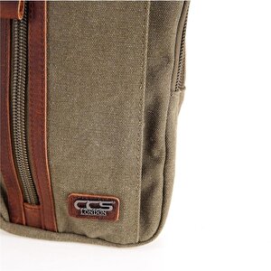 Ççs London 31468 Kanvas Çapraz Çanta Yeşil