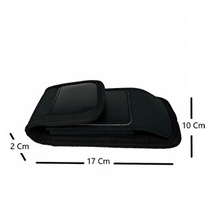 Telefon Kılıfı Plus 610d Bel Kemeri Çantası 6-7 İnç Siyah