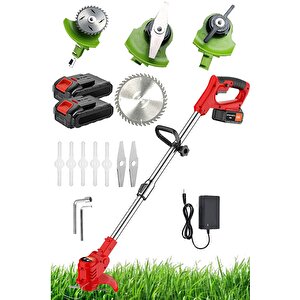 Red99 Çift Akülü 21000vl Kömürsüz Turbo Motor  Çim Çalı Ot Biçme Tırpanı Döner Teleskopik Uzatma Kol