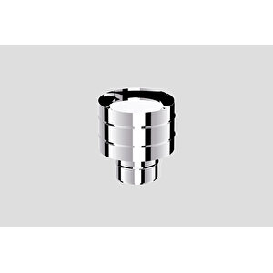 Pelet Soba Borusu Şapka / Çap: 8 Cm / Mat Si̇yah / 304 Krom / Contali / Baba's Stove