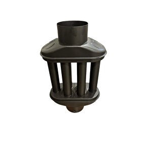 Baca Ci̇mri̇si̇ / Boy: 40 Cm / Çap: 13 Cm / Mat Si̇yah Emaye / Baba's Stove