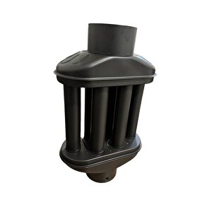 Baca Ci̇mri̇si̇ / Boy: 40 Cm / Çap: 13 Cm / Mat Si̇yah Emaye / Baba's Stove