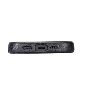 Apple Iphone 12 Mini Uyumlu Deri Arka Kapak Rock Rst1 Siyah