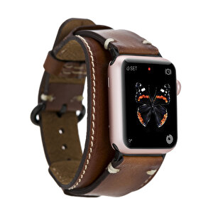 Apple Watch Uyumlu Deri Kordon 42-44-45mm Cuff Pucf Rst2