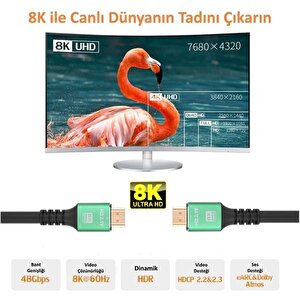 Codegen Cps8k50 Metal Başlik Hdmi 2.1 Kablo (5mt)