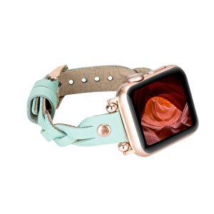 Apple Watch Uyumlu Deri Kordon Wanda 38-40-41mm Rt Brn7