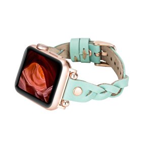 Apple Watch Uyumlu Deri Kordon Wanda 38-40-41mm Rt Brn7