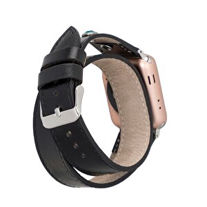 Apple Watch Uyumlu Deri Kordon 38-40-41mm Dt Ft Rst1