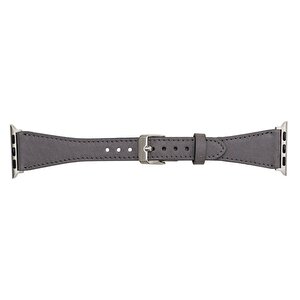 Apple Watch Uyumlu Deri Kordon 42-44-45mm Slim Rst9 Gri