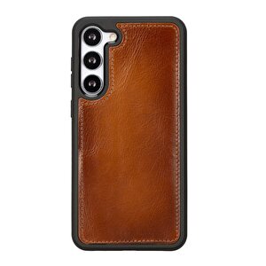 Samsung Galaxy S23 Plus Uyumlu Deri Cüzdanlı Kılıf Rst2ef Taba