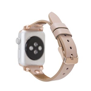 Apple Watch Uyumlu Deri Kordon 38-40-41mm Rg Nu1 Pembe