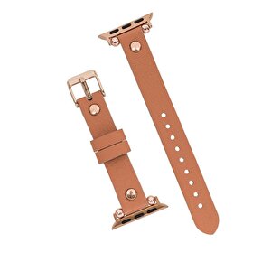 Apple Watch Uyumlu Deri Kordon 42-44-45mm Ferro Rt Nu3