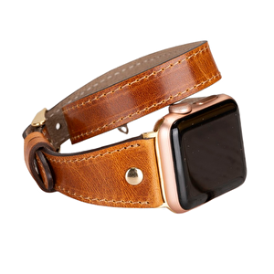 Apple Watch Uyumlu Deri Kordon 42-44-45mm Slim Dt Gt V18