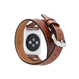 Apple Watch Uyumlu Deri Kordon 42-44-45mm Dt St Rst2ef