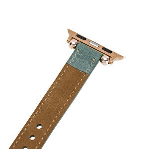 Apple Watch Uyumlu Deri Kordon 42-44-45mm Ferro Cz12